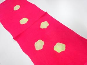 未使用品　正絹　縮緬地　絞り　帯揚げ